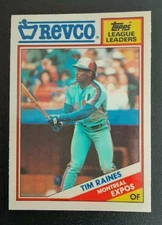 TIM RAINES 1988 REVCO TOPPS LEAGUE LEADERS CARD #5