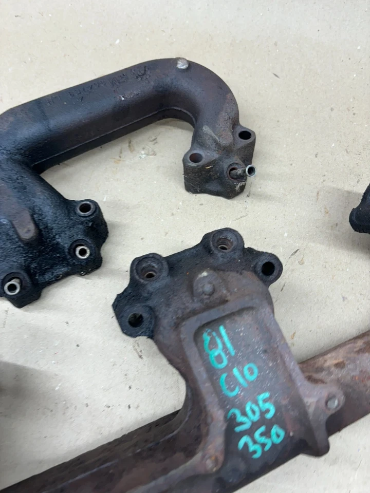 Juego de colectores de escape 81 K10 par Gm bloque pequeño Chevrolet Sbc Camaro Malibu C10 Foto 4 de 4