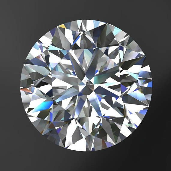 Neo moissanite Round 8mm carat Certified E color (colorless