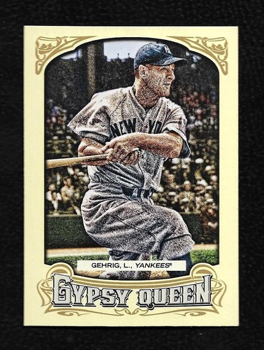 2014 Topps Gypsy Queen Short Print SP #348 Lou Gehrig New York Yankees - Picture 3 of 3