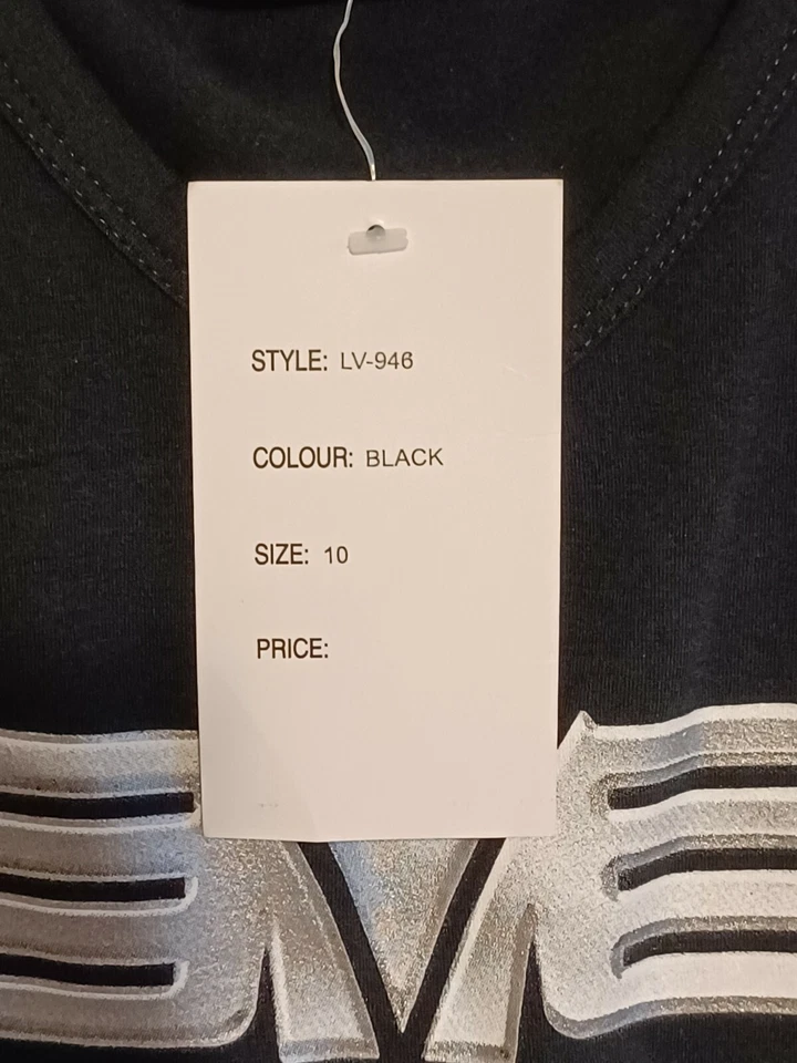 Camiseta sin mangas negra Fly The Dream vintage para niños talla 10 de Biz Collection  Foto 2 de 4