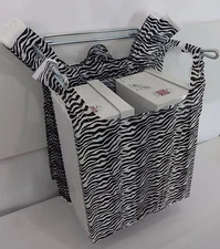 Zebra Print Design Plastic T-Shirt Retail Shopping Bags Handles 11.5" x 6" x 21"