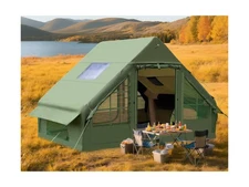 Inflatable Camping Tent for Family, All-Season Blow Up Tent with Pump, Easy S...