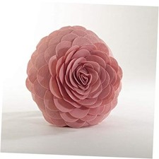Flower Design Poly Filled Throw Pillow 16" Rose