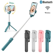 Selfie Stick Tripod Extendable Phone Desktop Stand Bluetooth Remote for Phone US