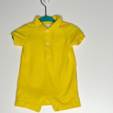 Polo Ralph Lauren Yellow Baby Cotton Romper Size 3 Months