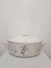 Vintage Marmalade Geese /Goose  Casserole Serving Dish W/ Lid & Handles By Int'l