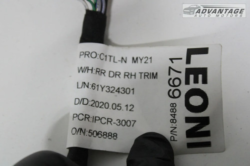 2021-2024 CADILLAC XT6 REAR RIGHT SIDE DOOR PANEL LOCK WIRE WIRING HARNESS OEM - Picture 5 of 6