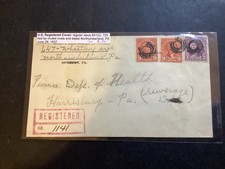 ICOLLECTZONE US 1937 Registered PA Cover (C400)