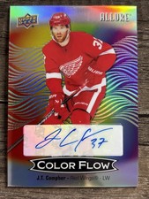 2024-25 Upper Deck Allure - Color Flow J.T. Compher #CFA-JC Full Rainbow AUTO