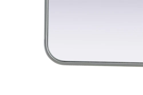 Elegant Decor Contour Metal Rectangle Mirror 24X40" Silver - Picture 9 of 11