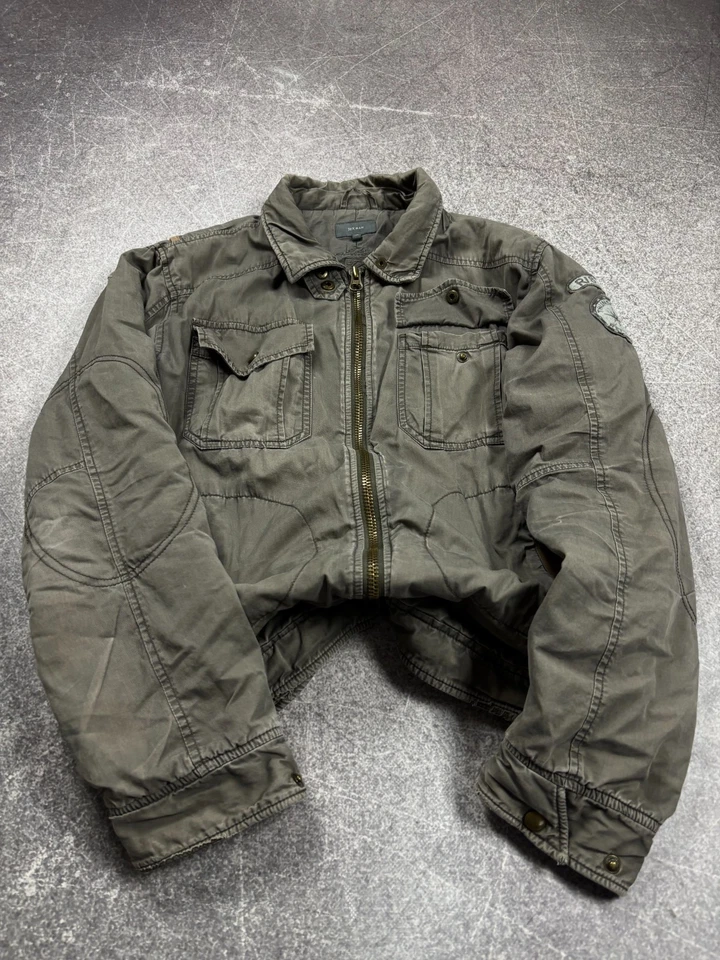 CHAQUETA BOMBARDERO RECORTADA MILITAR JAPONESA ESTILO RAF SIMONS IF SIX WAS NINE DE COLECCIÓN Y2K Foto 2 de 4