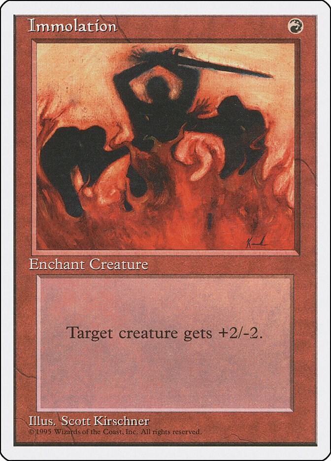 Immolation Fourth Edition Magic The Gathering MTG Card 1995 Near Mint