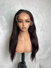 KNOT-FREE 18Inch 13x6 HD Lace Human Hair Frontal Wig / Yaki
