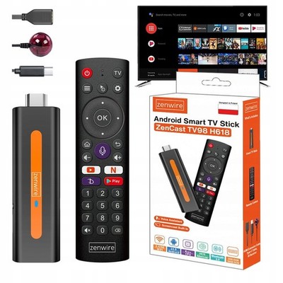 Android 14 Smart TV Stick   Multimedia Player 4K, TV Box mit WiFi, 2GB RAM / 16G