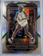 2023 #121 Jackie Young WNBA Panini Prizm Basketball Silver Prizm Aces