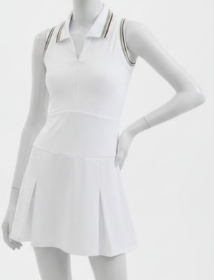 Veronica Beard Women White Ace Pleated Tennis Dress Size M