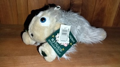 The Irish Sheep Collection 8'' plush white sheep w/ silly expression and shamrock