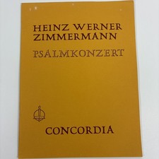 Zimmermann Psalmkonzert Sheet Music Vibraphone Trumpet Bass Childrens Choir