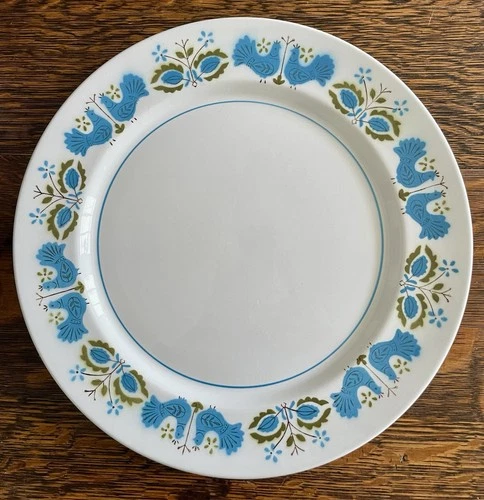 Mikasa Mediterrania Blue Bird 12 Inch Serving Platter Plate 4026 Vintage MCM