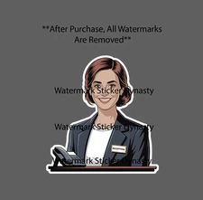 Receptionist Sticker Waterproof Decal Phone Front Desk Work Business Gift NEW