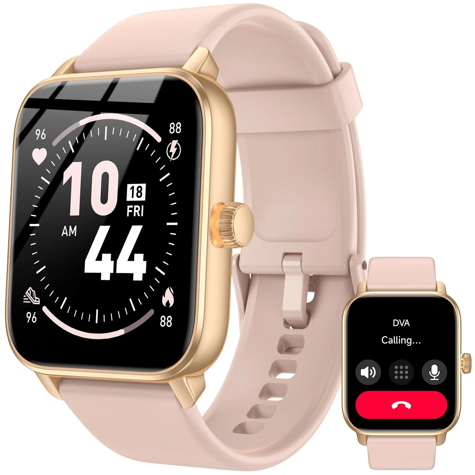 Smart Watches for Men Women, 1.85" HD Touch Screen Fitness Watch, Pink