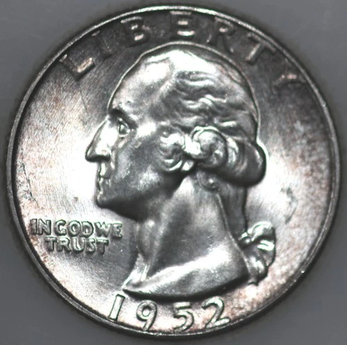 1952-P washington Quarter 90% Silver Uncirculated As Shown [SN03]