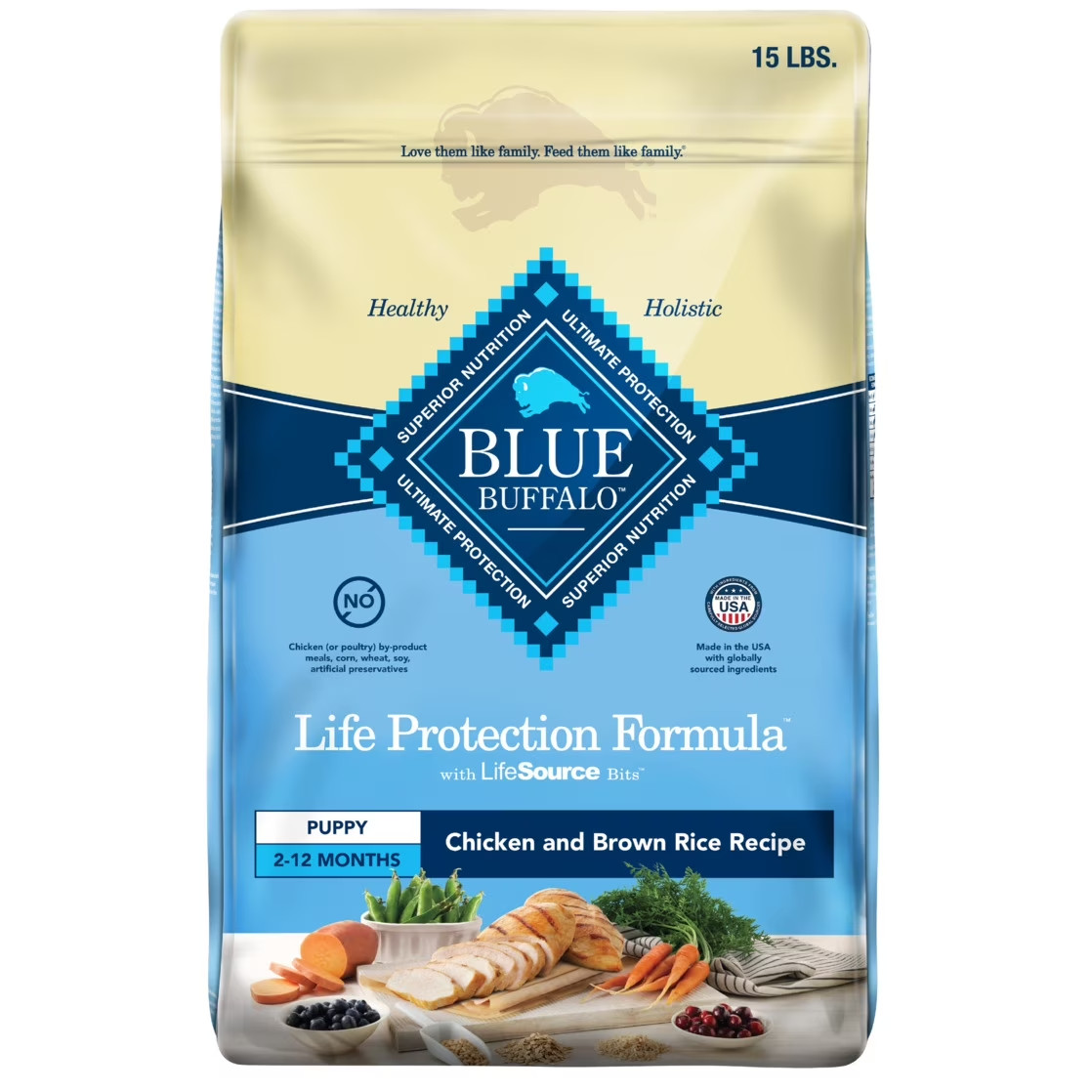 Blue Buffalo Life Protection Formula Puppy Dry Dog Food, Chicken & Brown Rice,