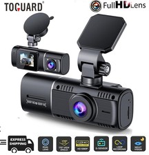 TOGUARD 1080P Dual DashCam Front Inside Night Vision Car Camera Driving Recorder