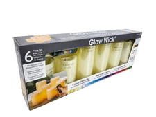 Gerson LED Glow Wick 6 Flameless Candles w Batteries & Remote, Color Changing