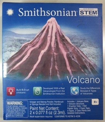 Smithsonian STEM Science Project Volcano Kit Set Build & Erupts BRAND NEW
