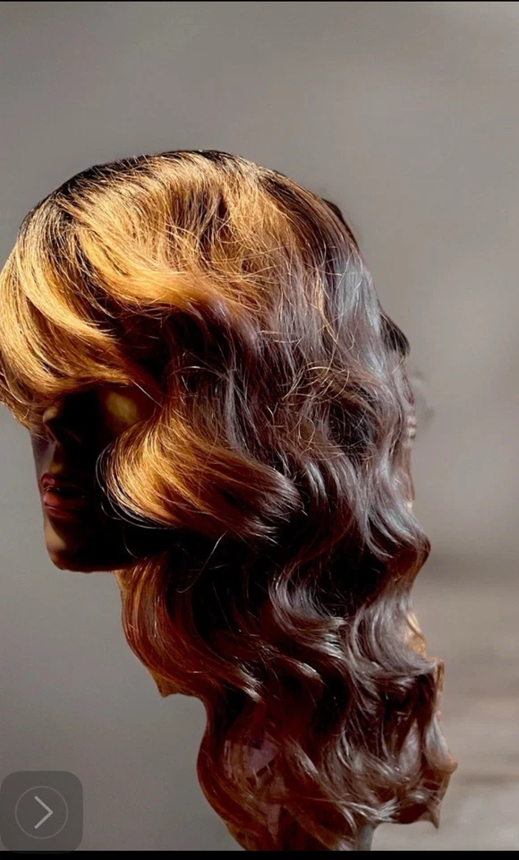 Modelo Modelo Modelo Brasileño Desnudo 100% Cabello Humano Cuerpo Onda Peluca Flequillo OT27 Nuevo 20” Foto 2 de 4