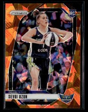 2024 Panini Prizm WNBA #92 Sevgi Uzun Ice Orange Prizms Card Dallas Wings