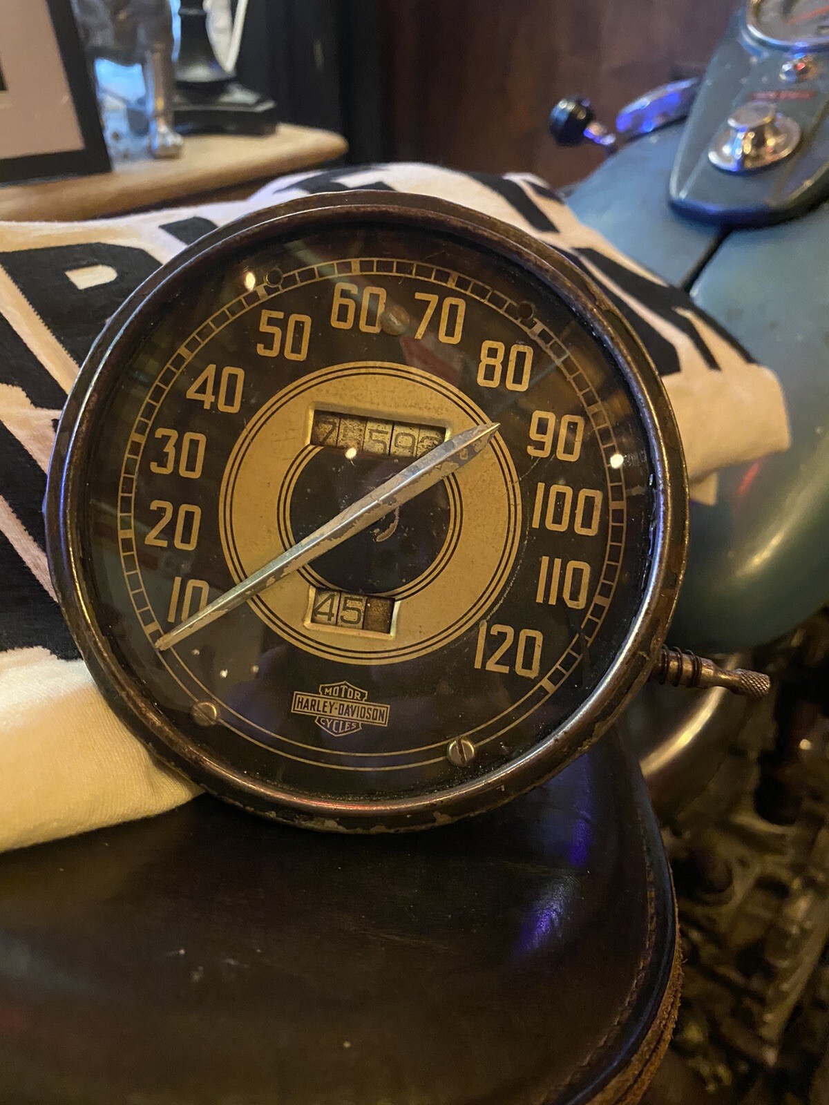 harley davidson knucklehead WL WLA speedometer eBay