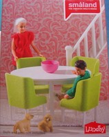 EßZimmer Lundby Tisch StüHle Teppich Puppenhaus GrüN Neue Verpackung 2015