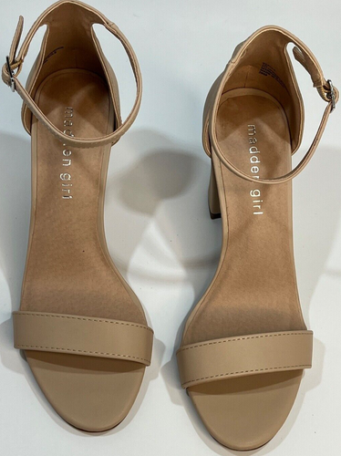 Madden Girl Women's Bella Beige Heeled Sandals Size 7M - Picture 2 of 6