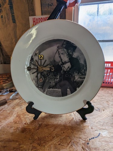 Hopalong Cassidy And Topper Wall Clock Plate Time Piece. - Picture 3 of 13