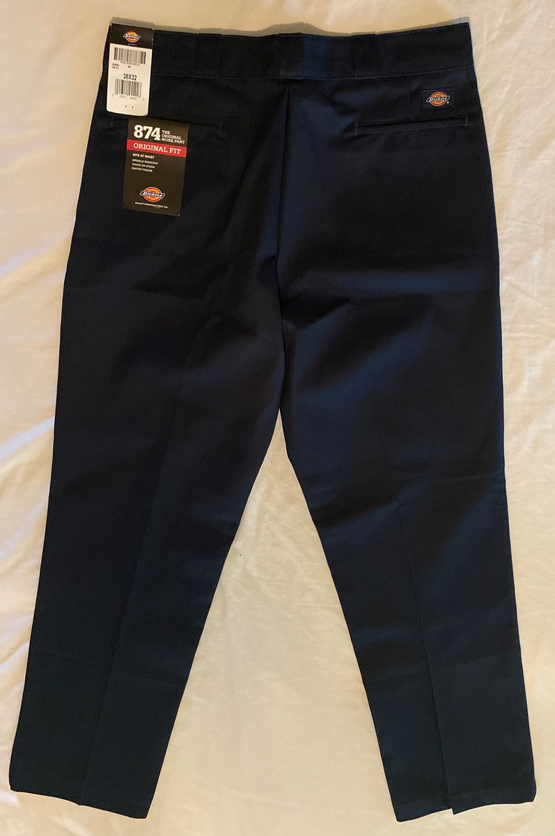 NEW Dickies 874 Original Fit Navy Blue Work Pants Size W38 L32 NWT