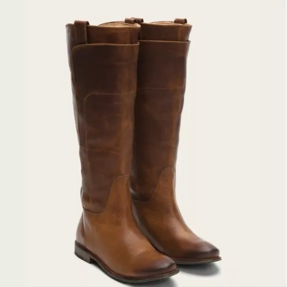 Frye Womens 77535 Paige Tall Leather Riding Moto Boho Boots shoes sz 6.5 B eBay