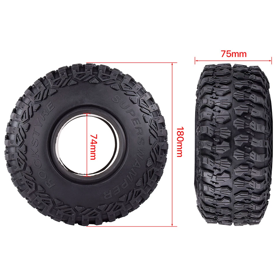 Austar 2,9 Zoll RC Gummireifen 180mm für Axial SCX6 AXI05000 1/6 RC Crawler Car - Bild 4 von 4