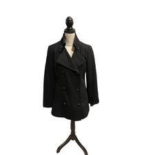 Womens Giacca Wool Blend Pea Coat Size Medium