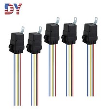 5x 5Pin 12V 40/30 AMP DC Waterproof Automotive Relay  Heavy Duty Wiring Harness