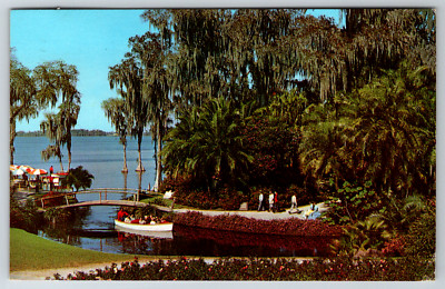 c1960s Florida's Cypress Gardens Sightseeing Boats Vintage Postcard