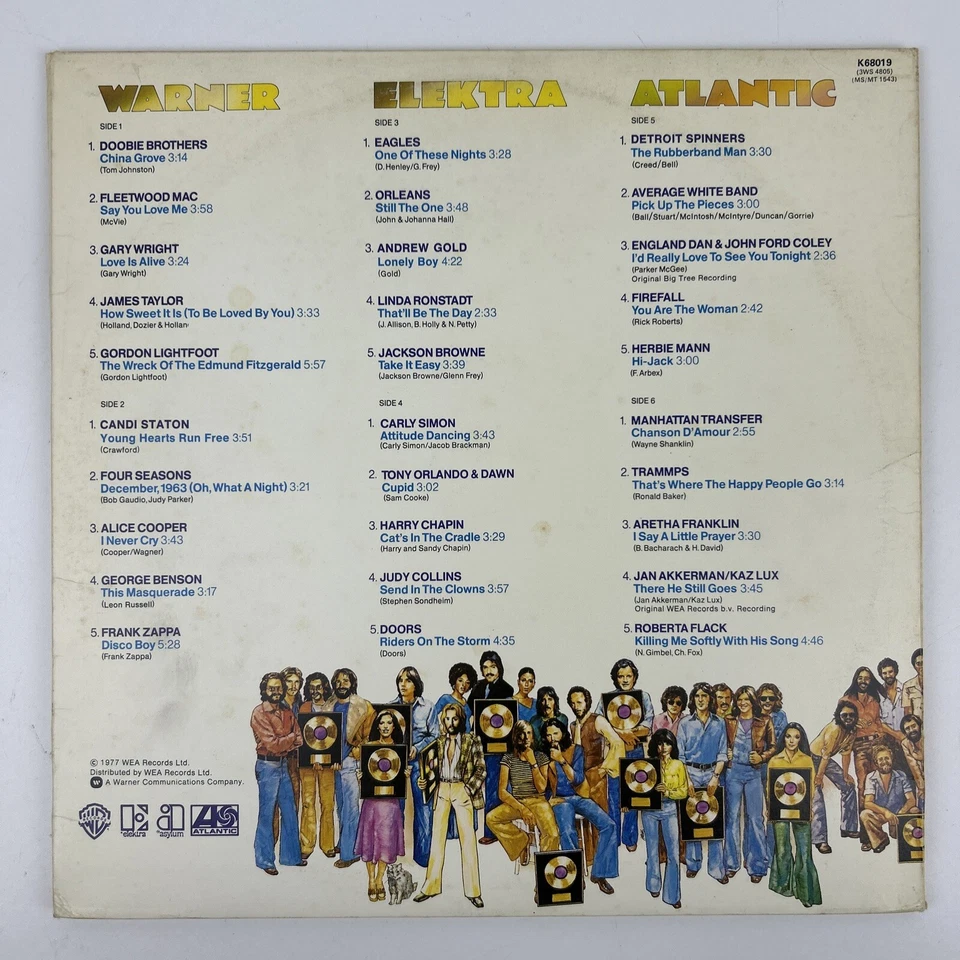 Golden Super Stars Triple Vinyl Various Artist Compilation Record 1977 K68019 VG - Image 3 of 4