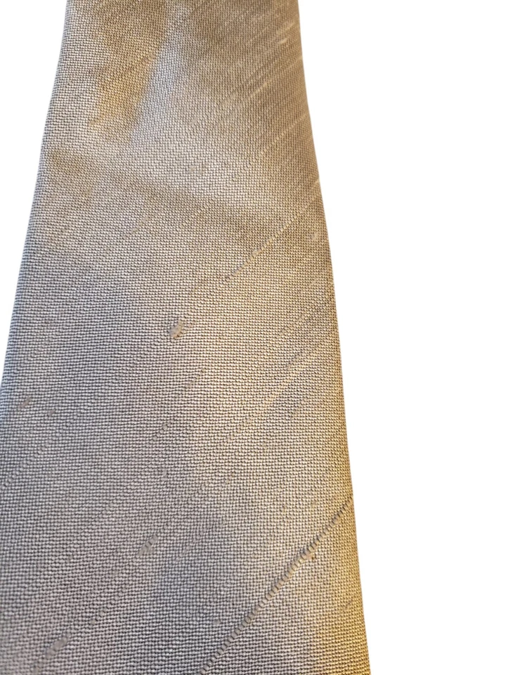 Vintage Burberrys Mens Tie Necktie Designer Luxury Tan Sheen Businesscore  Power - Image 2 of 4