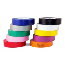 TapesSupply FREE SHIPPING 10 Rolls Rainbow Electrical Tape 3/4" x 66 ft