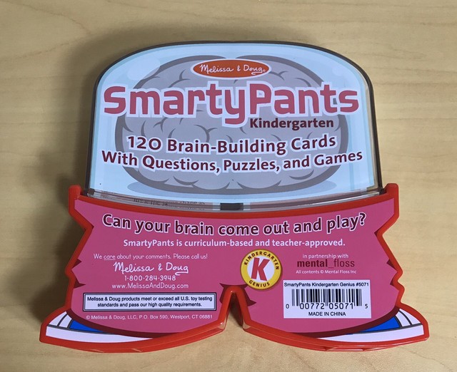 Smarty Pants Kindergarten Genius 120 BrainBuilding Cards Question Puzzle & Game eBay