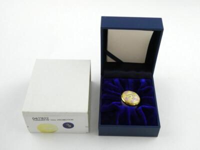 Halcyon Days Enamels Boxes Thinking of You Trinket Box with Original Packaging