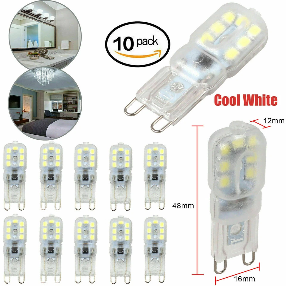 10X G9 3W LED Dimmable Capsule Light Bulb Replace Halogen Lamps AC220-240V White - Image 4 of 4