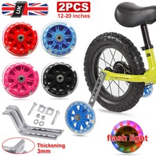 Universal Kids Bicycle LED Training Wheels Stabilisers For 12-20 Inch Bike Cycle